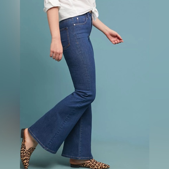 Anthropologie Pilcro Flare Jeans Medium Wash Size 31 High Rise Bootcut - Picture 3 of 10